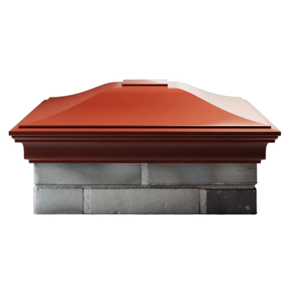 Колпак Zking Монблан Красный на столб 2х2 кирпича (515х515мм) в Волоколамске фото