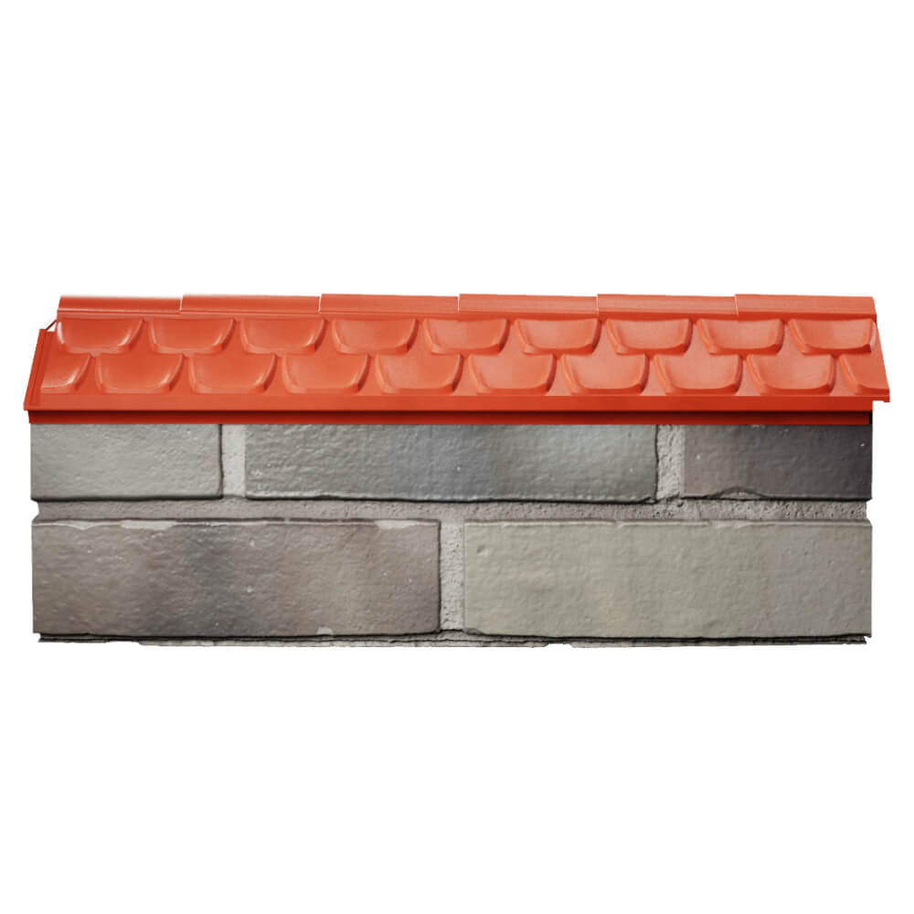 Парапет Zking Эльбрус Красный с посадкой на 0.5 кирпича (130мм) в Волоколамске фото