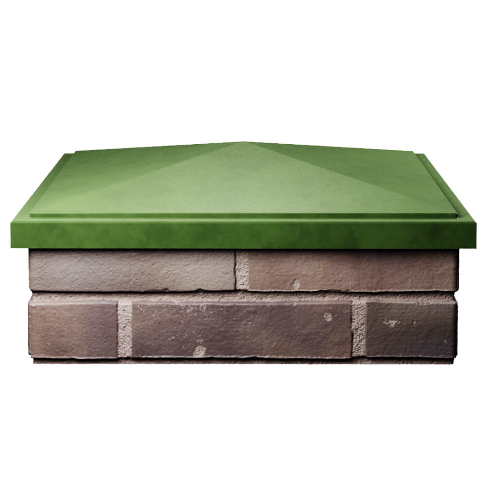 Колпак Zking БонаМоно Зеленый на столб 2х2 кирпича (515х515, 530х530мм) Волоколамск фото