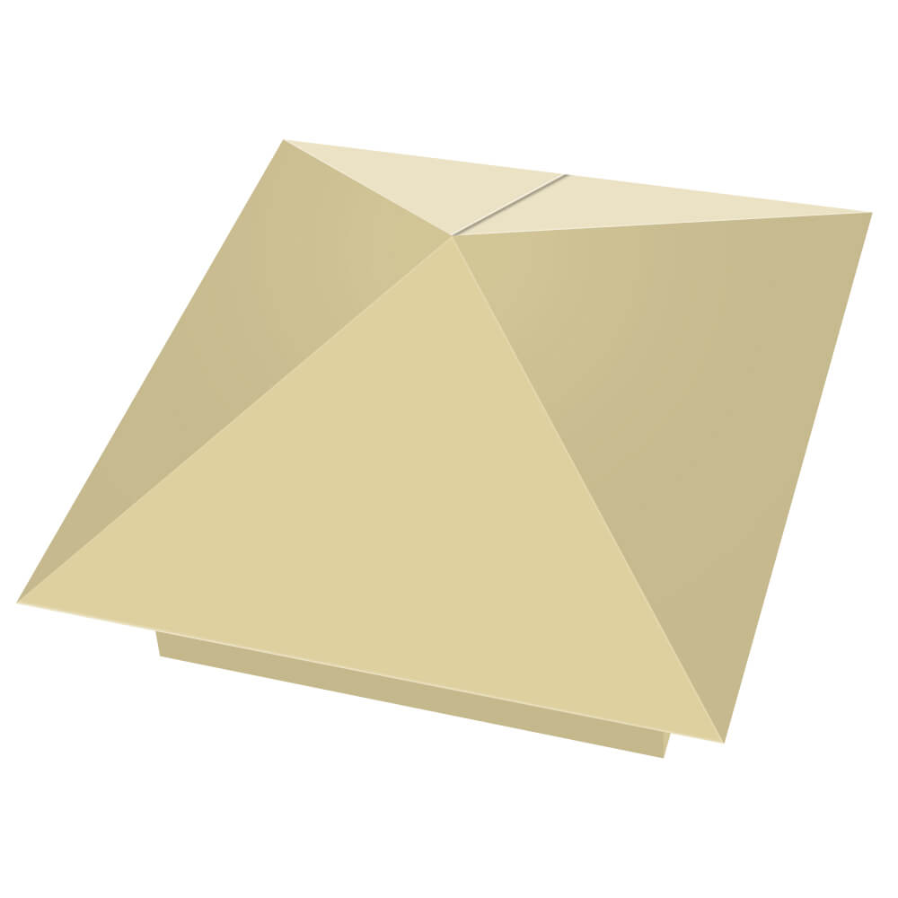 Колпак металлический 400х400мм RAL1014 Бежевый заборный Волоколамск фото