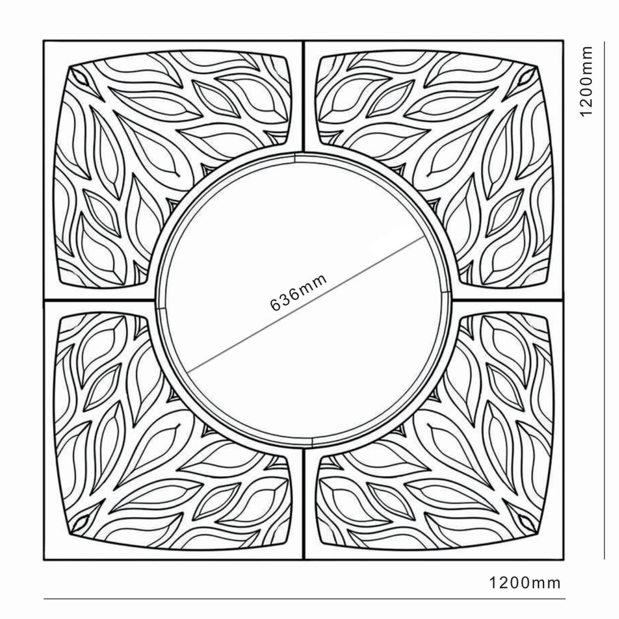 Приствольная решетка для дерева ZKING CRUST 1.2х1.2м Черная в Волоколамске фото