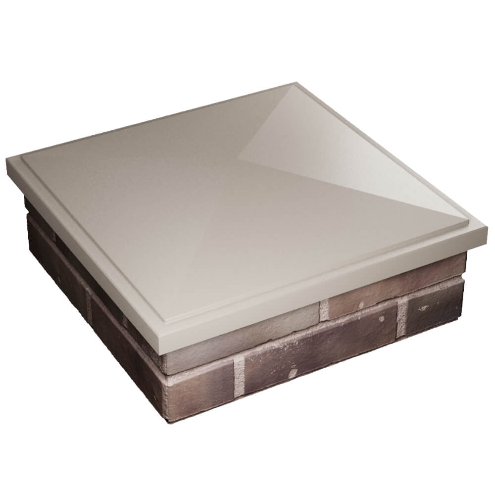 Колпак Zking БонаМоно Бежевый на столб 2х2 кирпича (515х515, 530х530мм) в Волоколамске фото