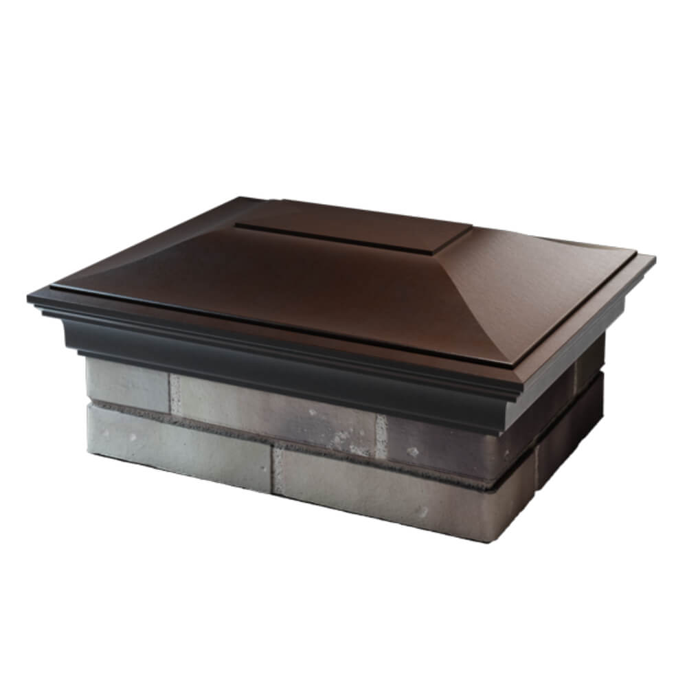 Колпак Zking Монблан Коричневый на столб 2х1.5 кирпича (515х385мм) в Волоколамске фото