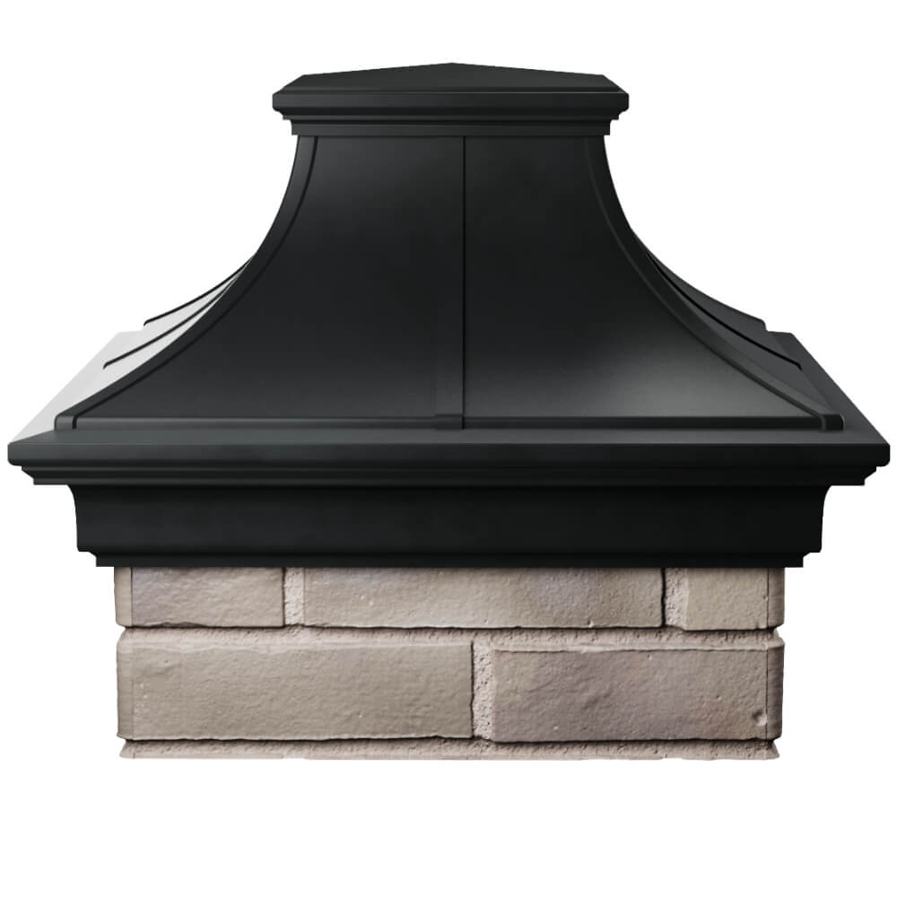 Колпак Zking Монблан Премиум Черный на столб 1.5х1.5 кирпича (385х385мм) Волоколамск фото