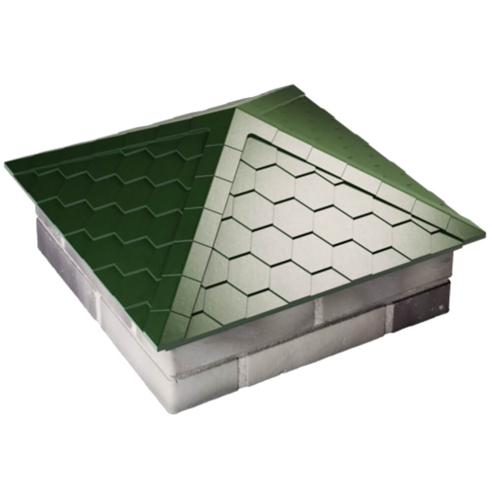Колпак Zking Эверест Зеленый на столб 2х2 кирпича (535х535мм) Волоколамск фото