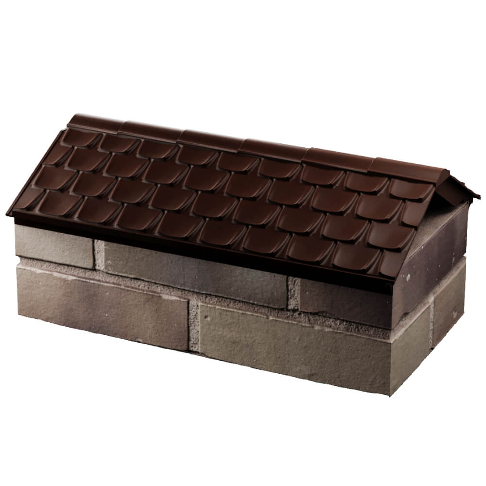 Парапет Zking Эльбрус Коричневый с посадкой на 1 кирпич (255мм) в Волоколамске фото