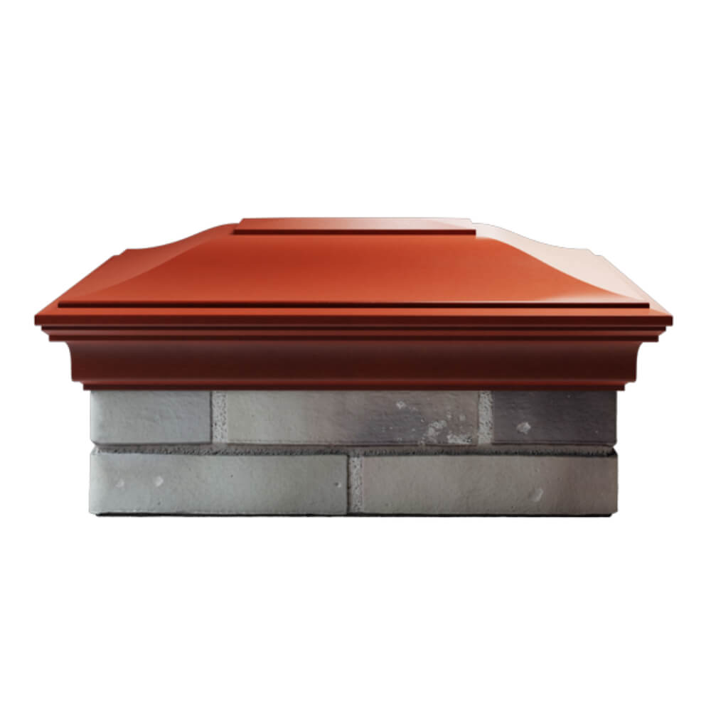 Колпак Zking Монблан Красный на столб 2х1.5 кирпича (515х385мм) в Волоколамске фото