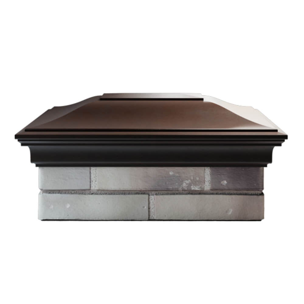 Колпак Zking Монблан Коричневый на столб 2х1.5 кирпича (515х385мм) в Волоколамске фото