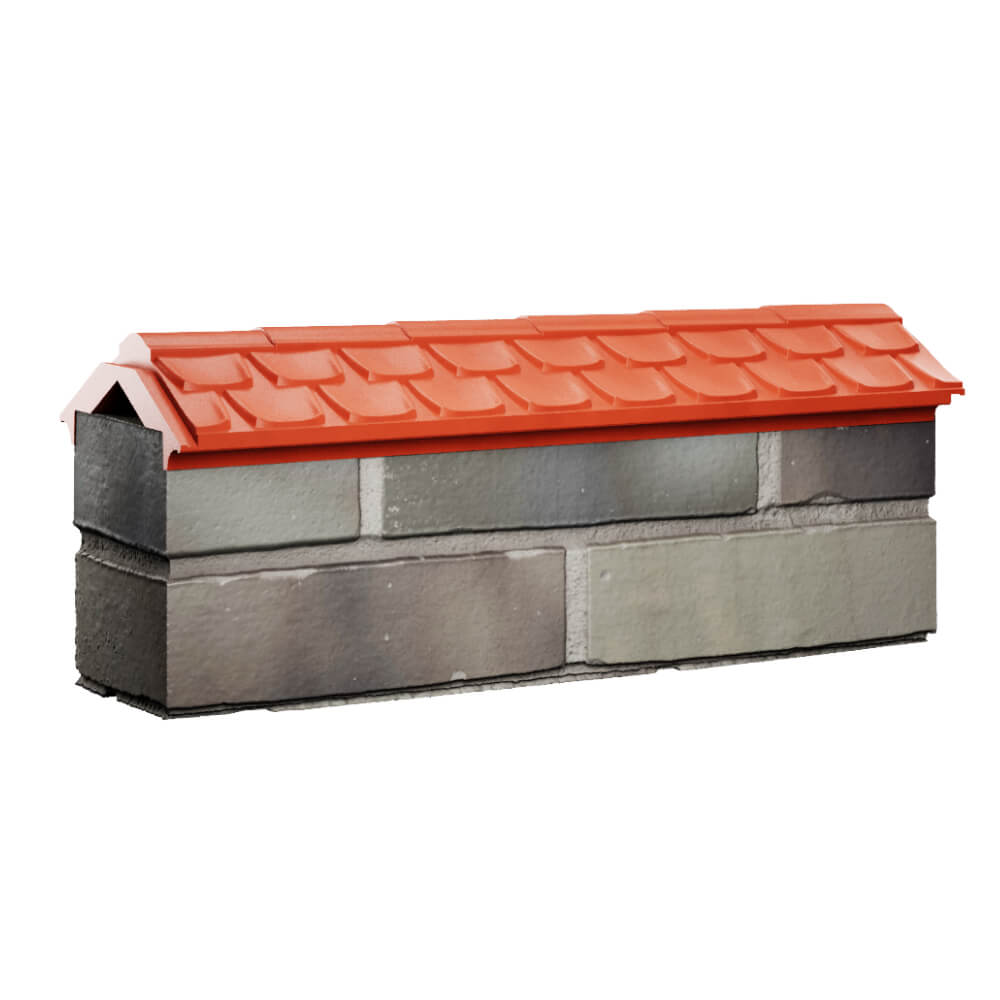 Парапет Zking Эльбрус Красный с посадкой на 0.5 кирпича (130мм) Волоколамск фото