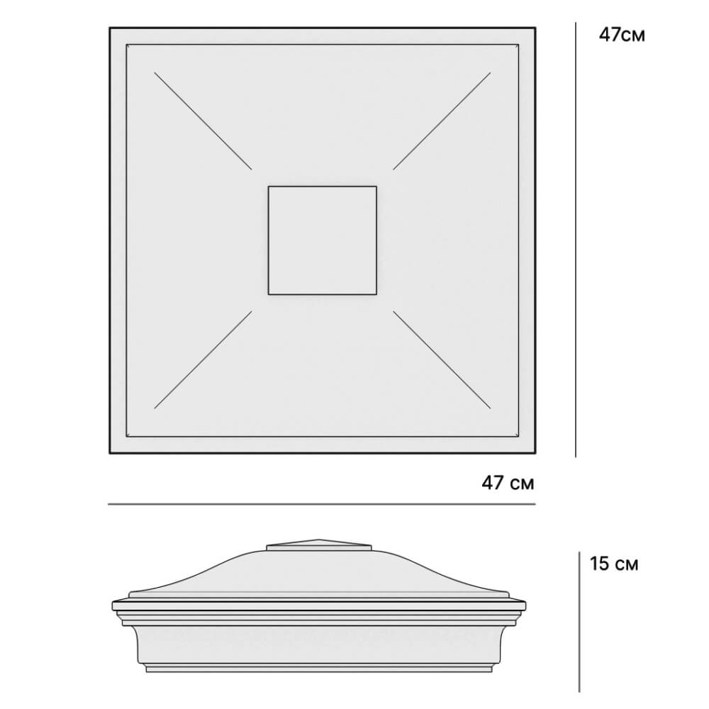 Колпак Zking Монблан Коричневый на столб 1.5х1.5 кирпича (385х385мм) в Волоколамске фото