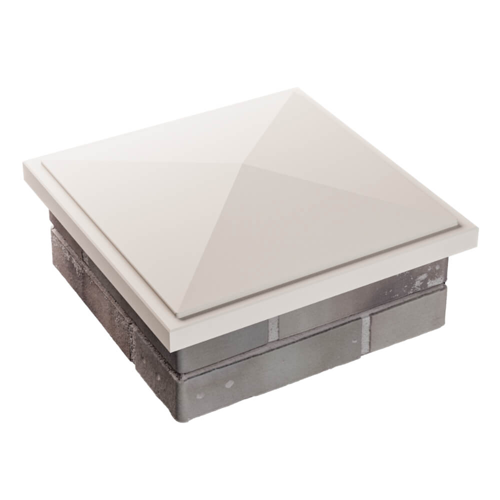 Колпак Zking БонаМоно Бежевый на столб 1.5х1.5 кирпича (385х385, 400х400мм) в Волоколамске фото