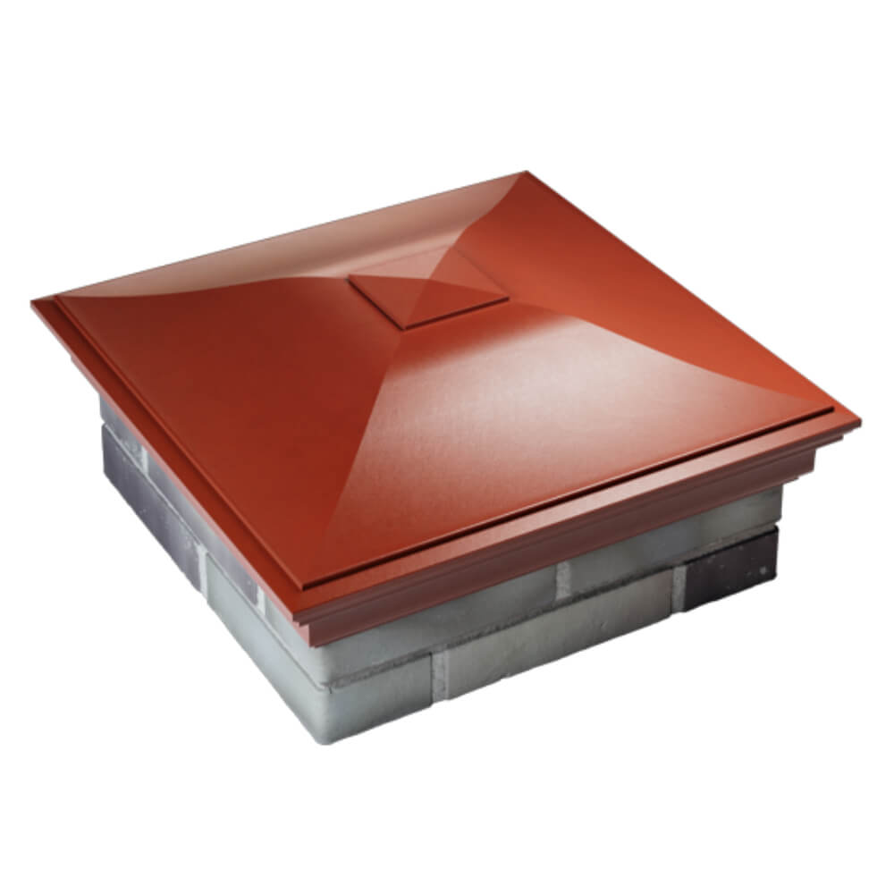 Колпак Zking Монблан Красный на столб 2х2 кирпича (515х515мм) Волоколамск фото