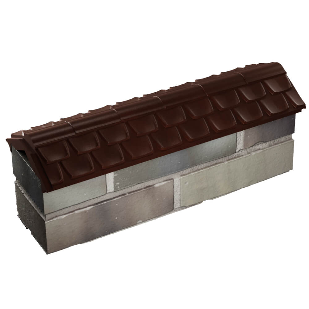 Парапет Zking Эльбрус Коричневый с посадкой на 0.5 кирпича (130мм) в Волоколамске фото