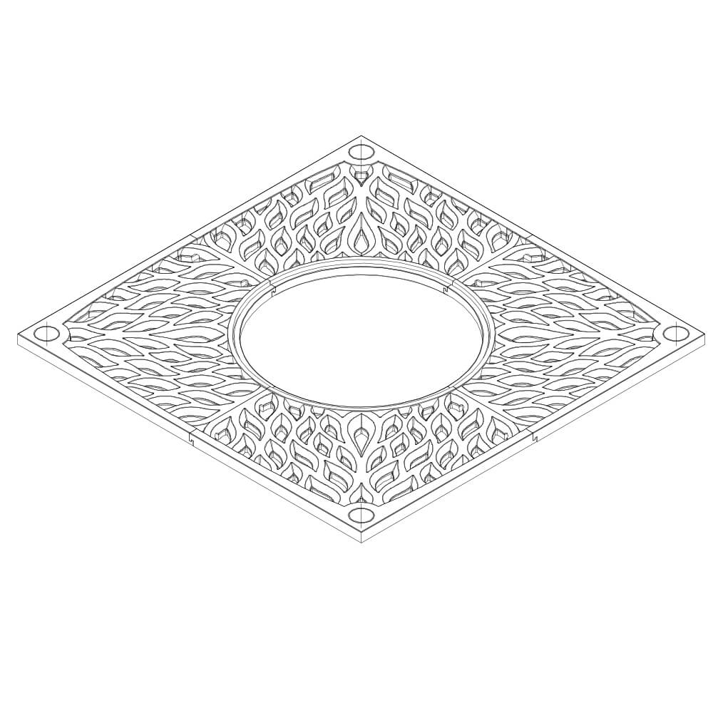 Приствольная решетка для дерева ZKING CRUST 2х2м Черная в Волоколамске фото