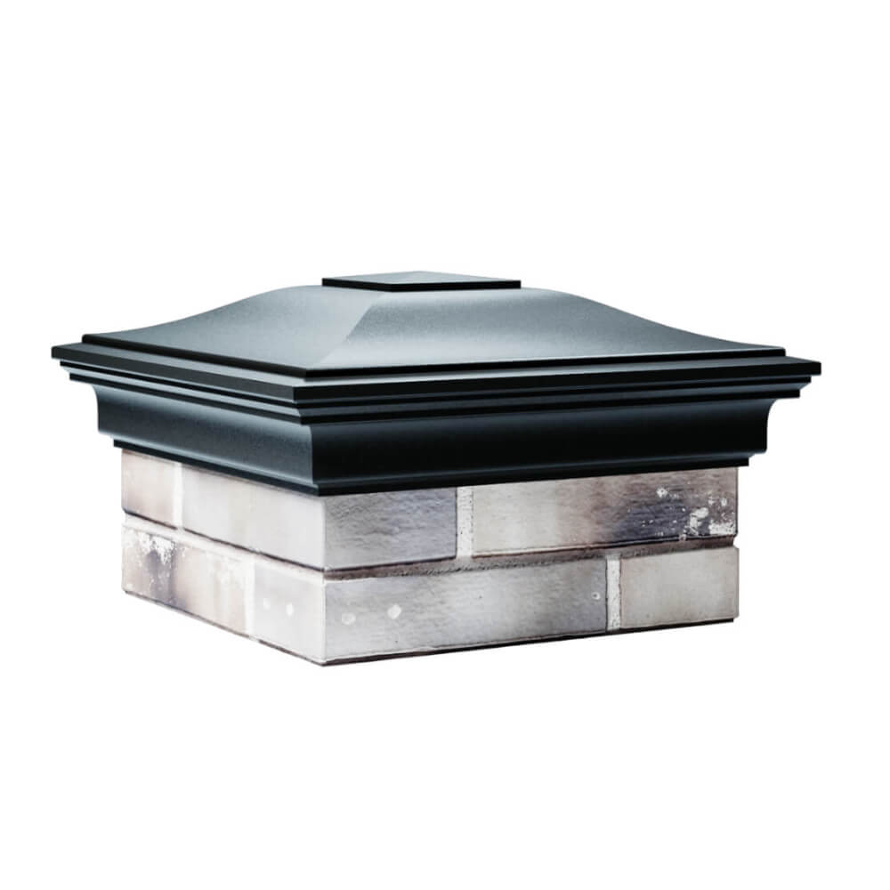 Колпак Zking Монблан Черный на столб 1.5х1.5 еврокирпича 0.7НФ (355х355мм) в Волоколамске фото