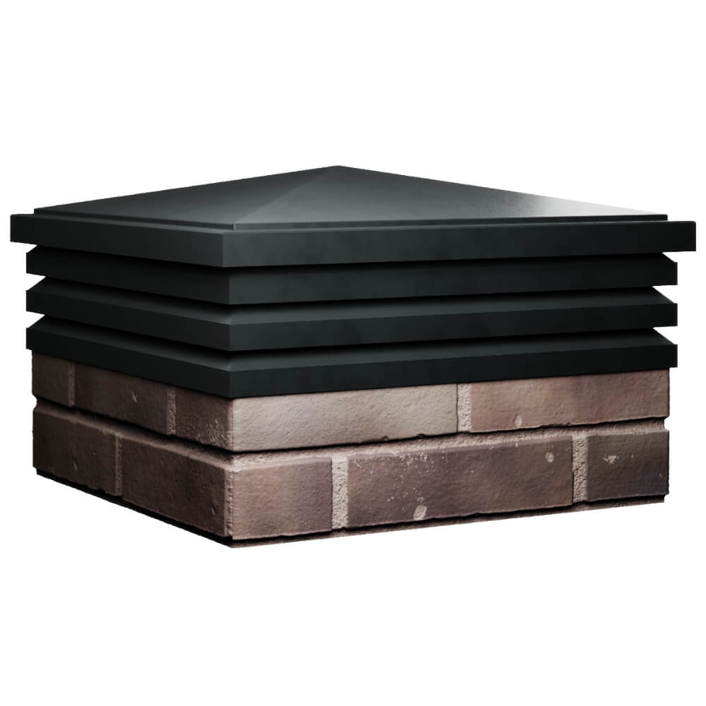 Колпак Zking Бона ХайТек Черный на столб 2х2 кирпича (513х513мм) в Волоколамске фото