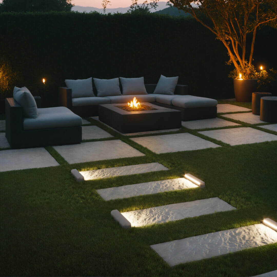 LED Светильник для шаговой плиты STONE Светлая Галька 330х75х98мм в Волоколамске фото