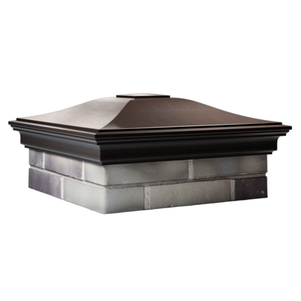 Колпак Zking Монблан Коричневый на столб 2х2 кирпича (515х515мм) в Волоколамске фото