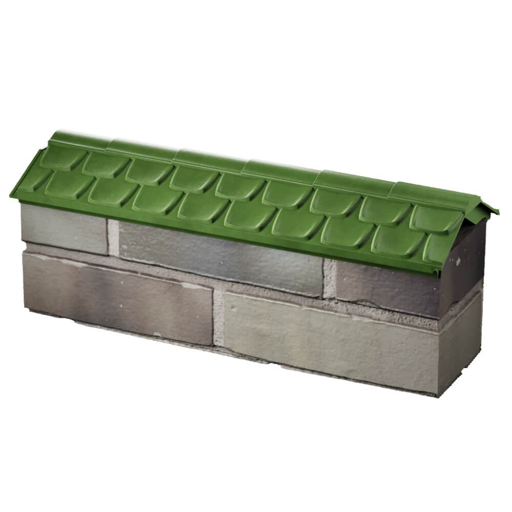 Парапет Zking Эльбрус Зеленый с посадкой на 0.5 кирпича (130мм) в Волоколамске фото