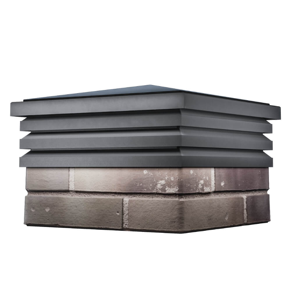 Колпак Zking Бона ХайТек Серый на столб 1.5х1.5 кирпича (385х385мм) в Волоколамске фото