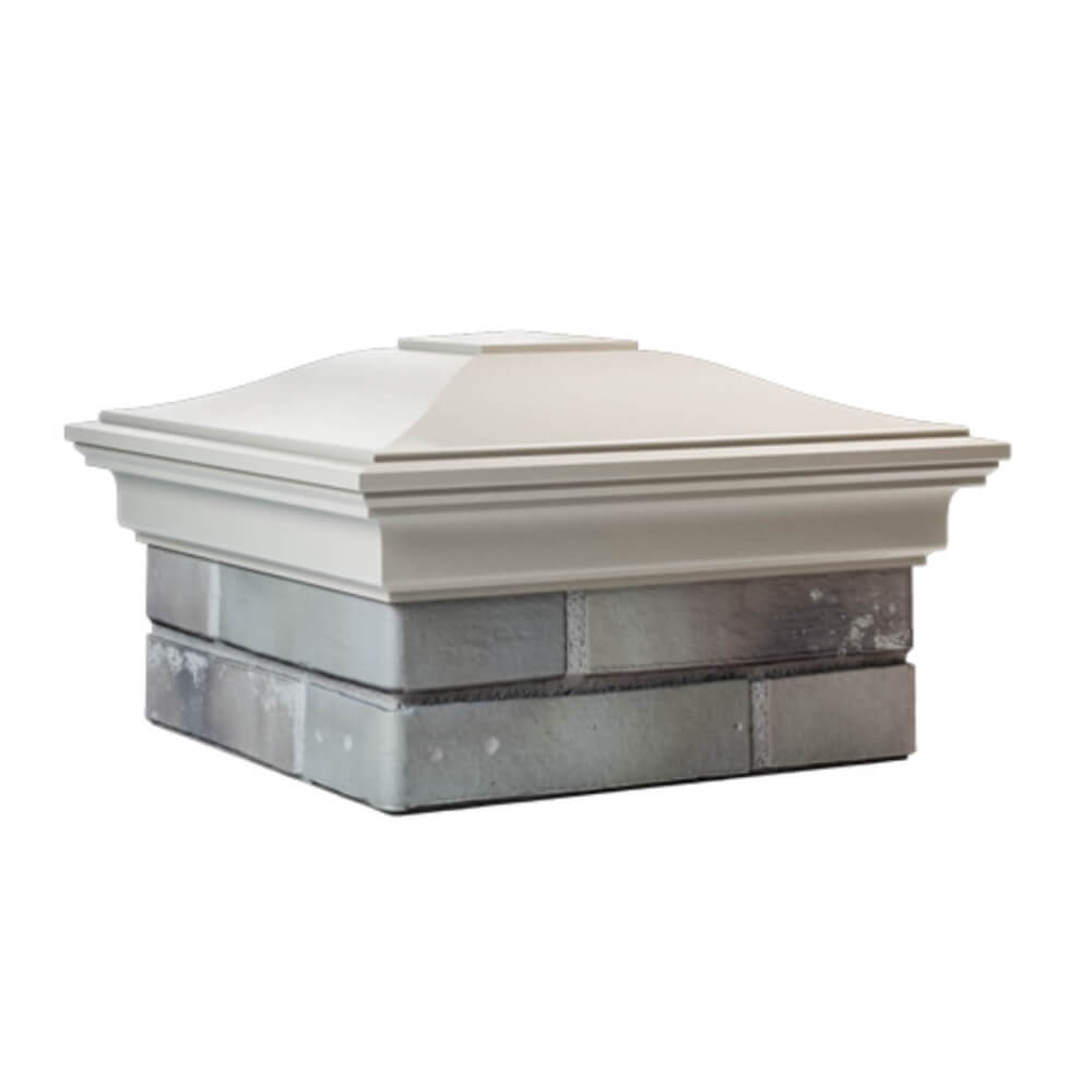 Колпак Zking Монблан Бежевый на столб 1.5х1.5 еврокирпича 0.7НФ (355х355мм) в Волоколамске фото