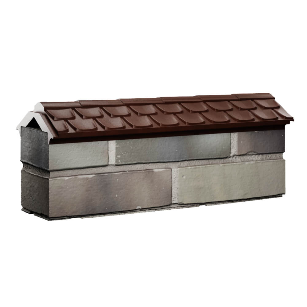 Парапет Zking Эльбрус Коричневый с посадкой на 0.5 кирпича (130мм) Волоколамск фото