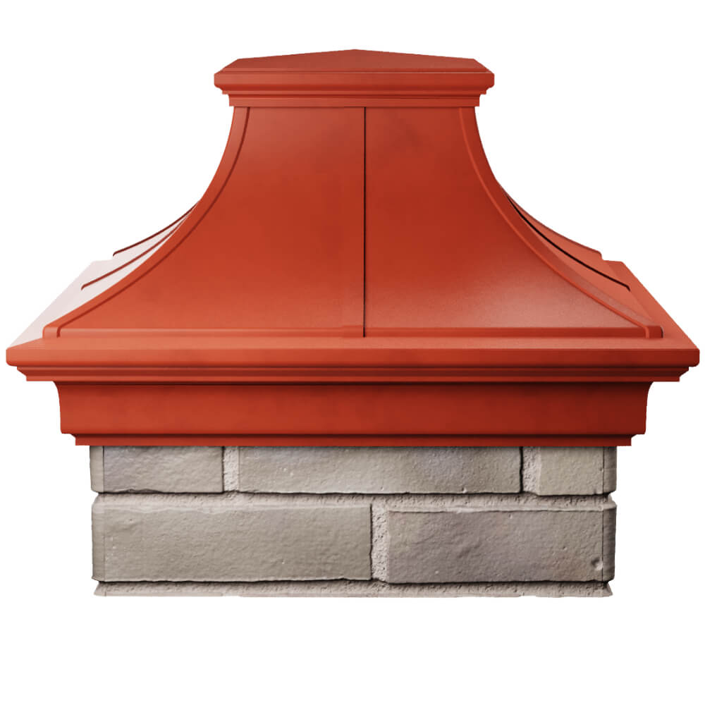 Колпак Zking Монблан Премиум Красный на столб 1.5х1.5 кирпича (385х385мм) Волоколамск фото
