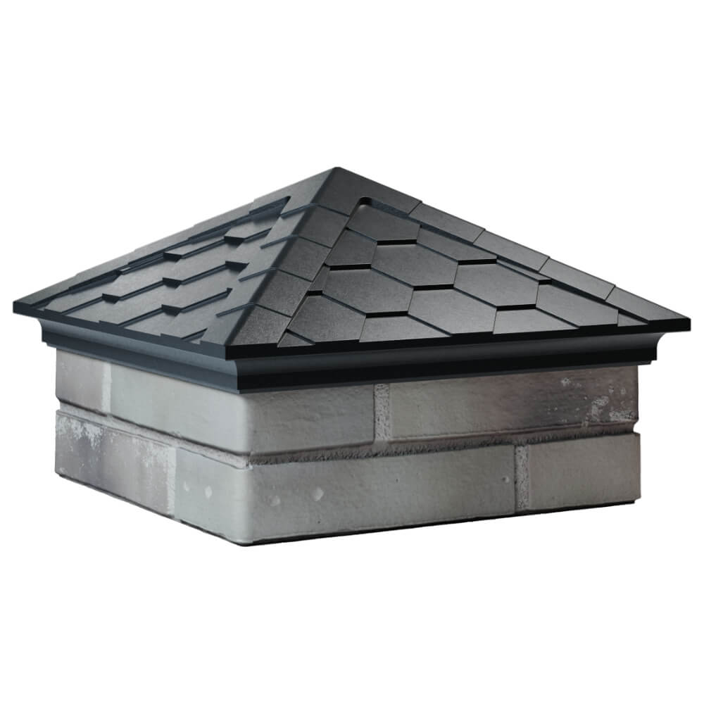 Колпак Zking Эверест Черный на столб 1.5х1.5 кирпича (390х390мм) в Волоколамске фото