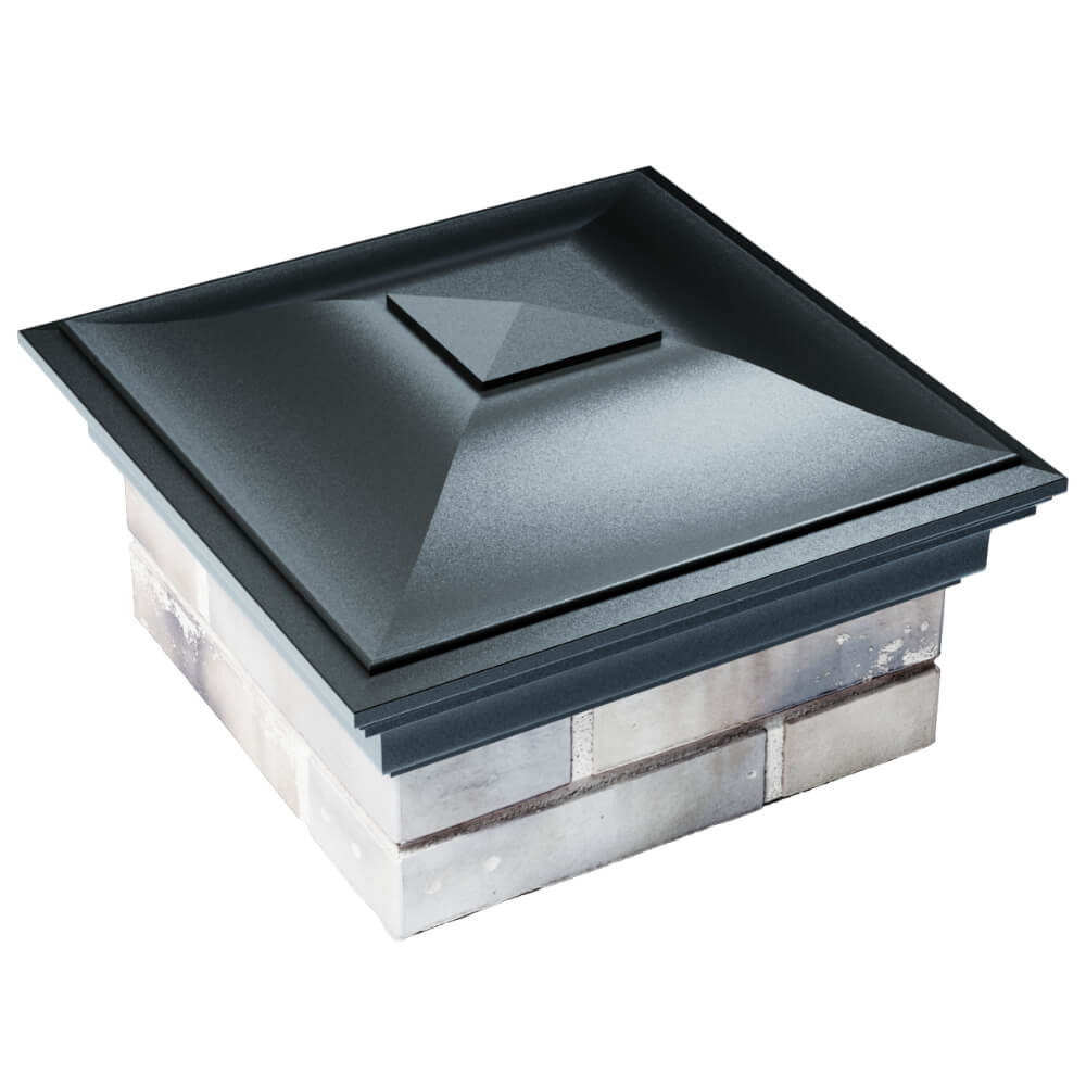 Колпак Zking Монблан Черный на столб 1.5х1.5 кирпича (385х385мм) в Волоколамске фото