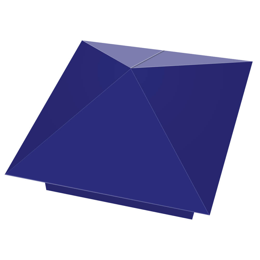 Колпак металлический 400х400мм RAL5002 Синий Ультрамарин заборный Волоколамск фото