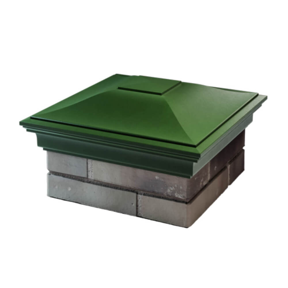 Колпак Zking Монблан Зеленый на столб 1.5х1.5 еврокирпича 0.7НФ (355х355мм) в Волоколамске фото