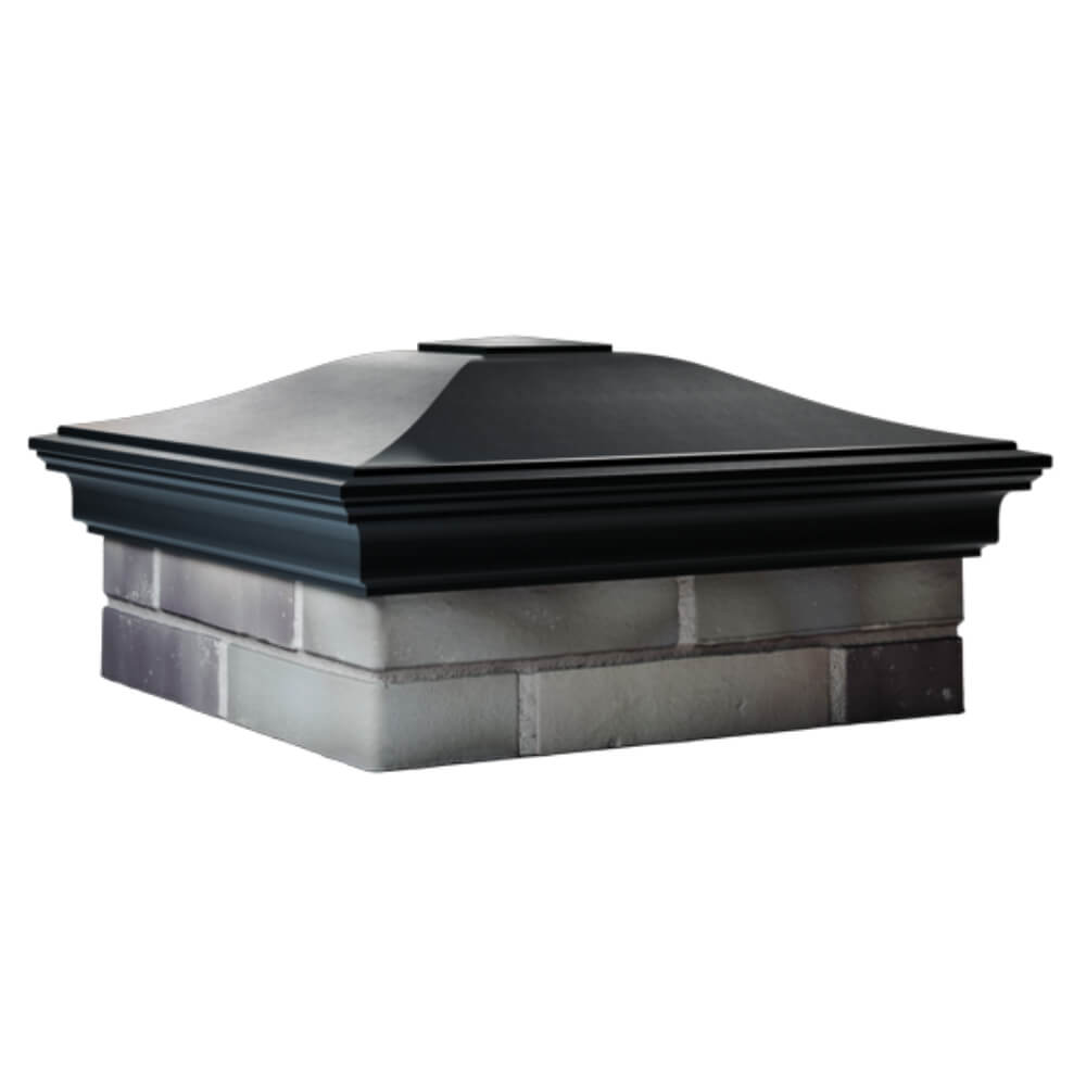 Колпак Zking Монблан Черный на столб 2х2 кирпича (515х515мм) в Волоколамске фото