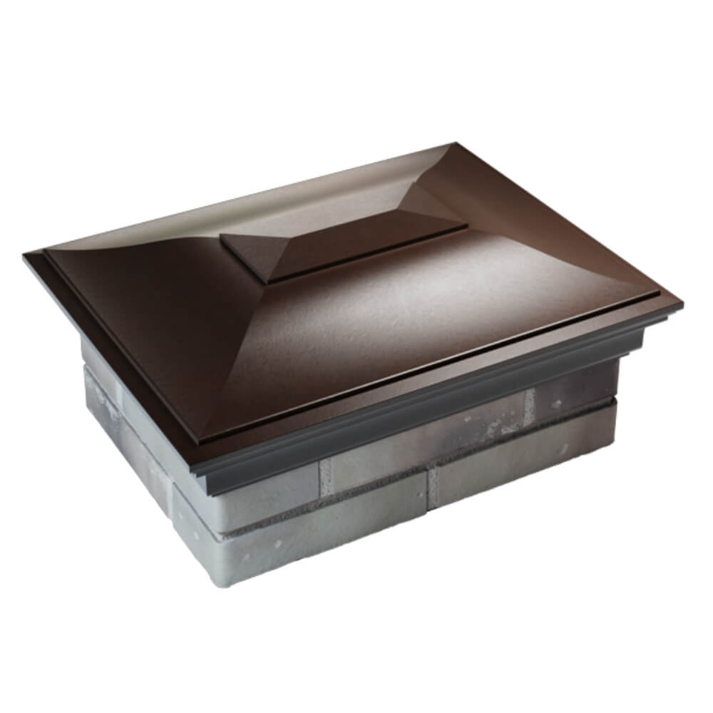 Колпак Zking Монблан Коричневый на столб 2х1.5 кирпича (515х385мм) Волоколамск фото