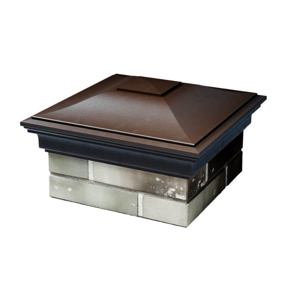 Колпак Zking Монблан Коричневый на столб 1.5х1.5 еврокирпича 0.7НФ (355х355мм) в Волоколамске фото