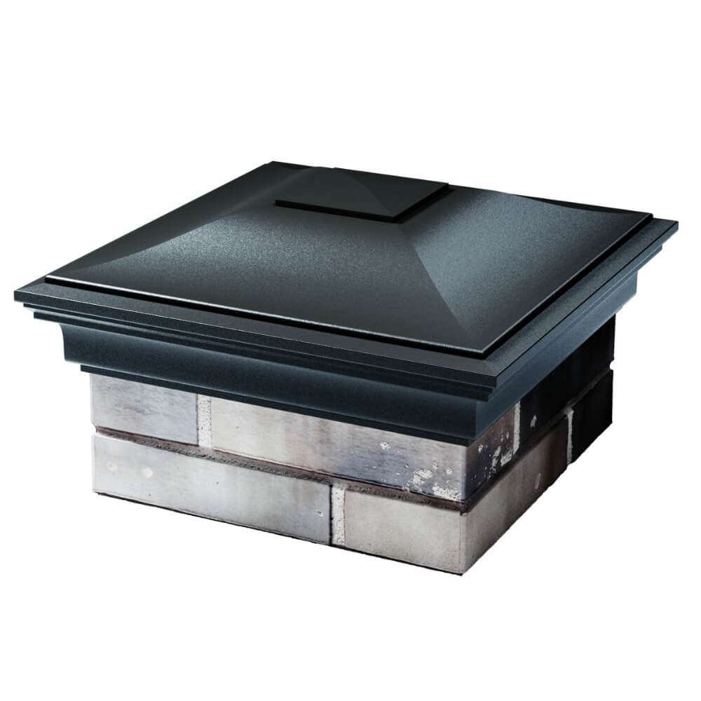 Колпак Zking Монблан Черный на столб 1.5х1.5 кирпича (385х385мм) в Волоколамске фото