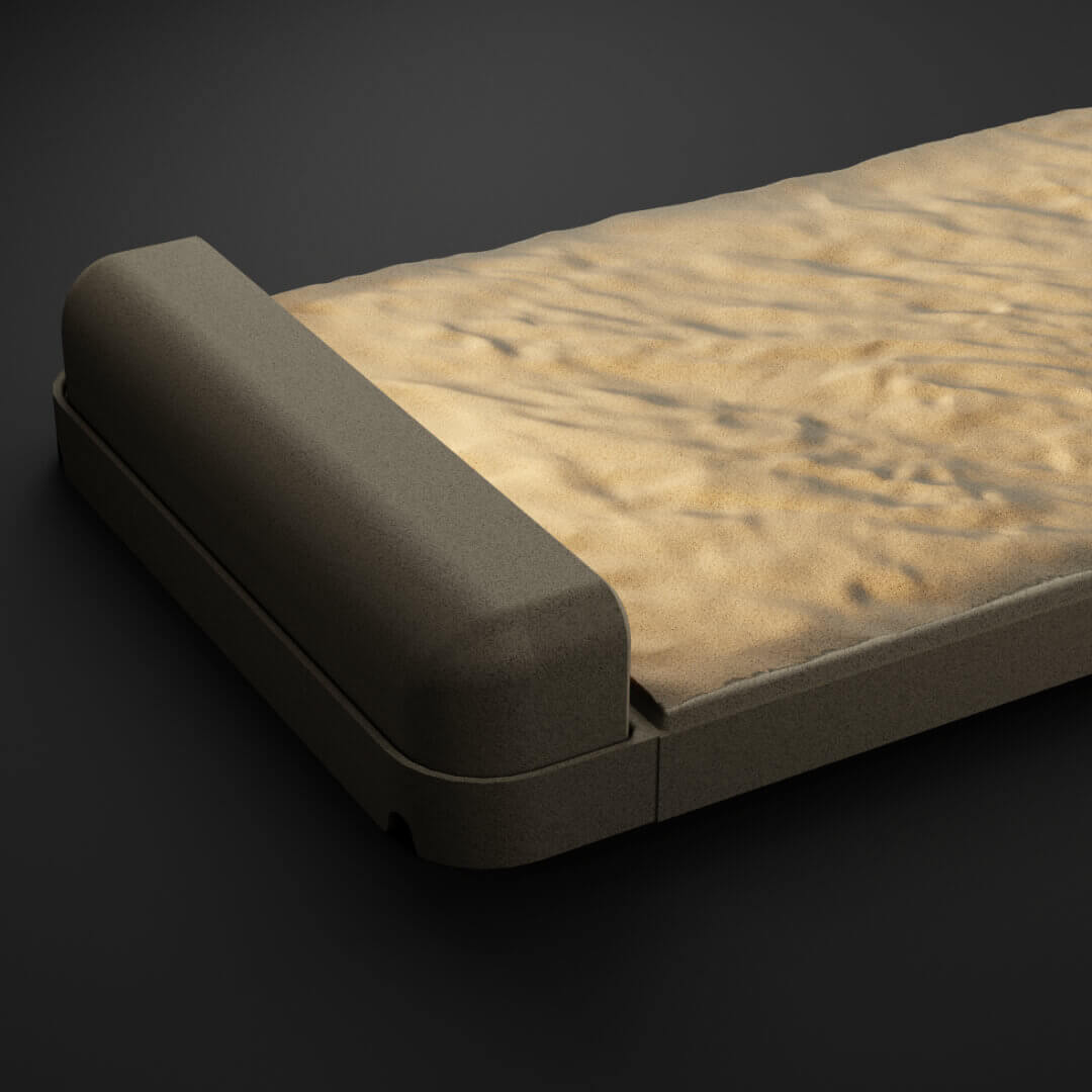 LED Светильник для шаговой плиты STONE Светлая Галька 330х75х98мм в Волоколамске фото