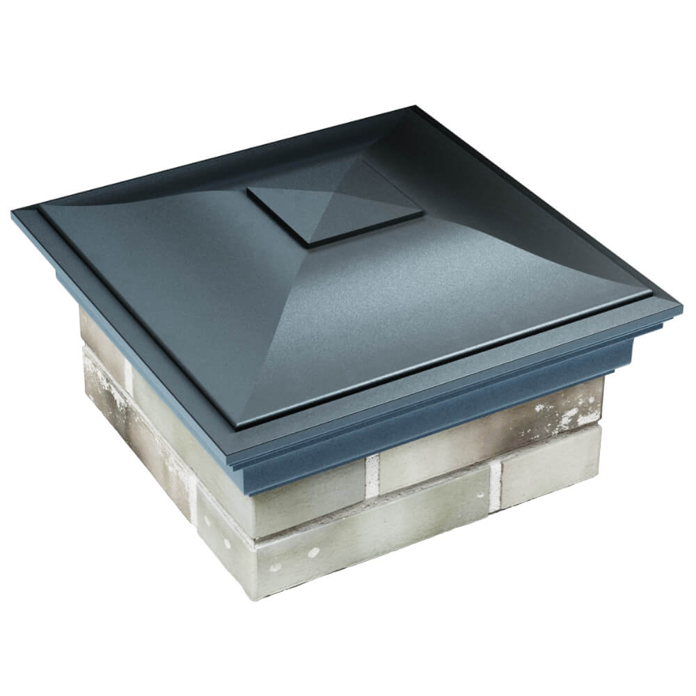 Колпак Zking Монблан Серый на столб 1.5х1.5 кирпича (385х385мм) в Волоколамске фото