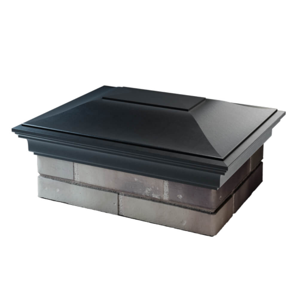 Колпак Zking Монблан Черный на столб 2х1.5 кирпича (515х385мм) в Волоколамске фото