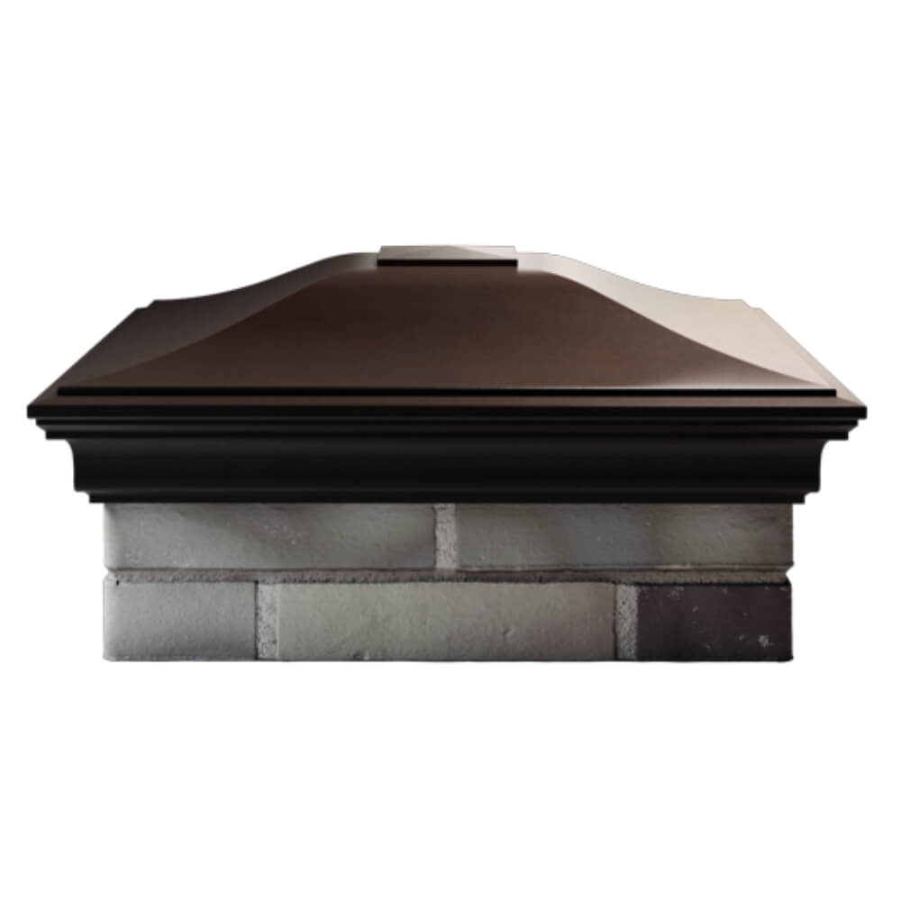 Колпак Zking Монблан Коричневый на столб 2х2 кирпича (515х515мм) в Волоколамске фото