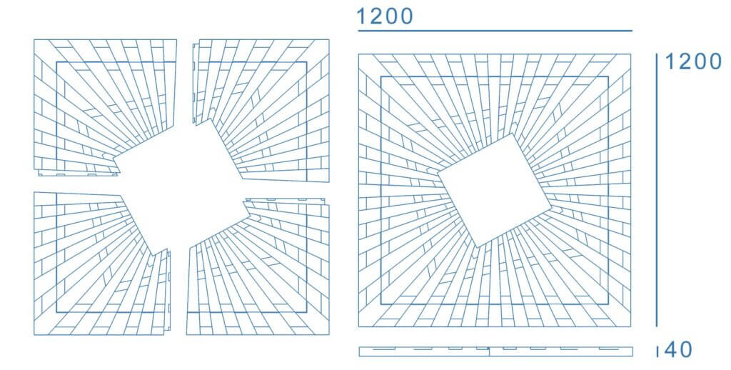 Приствольная решетка для дерева ZKING ATMOSPHERE 1.2х1.2м Серая в Волоколамске фото