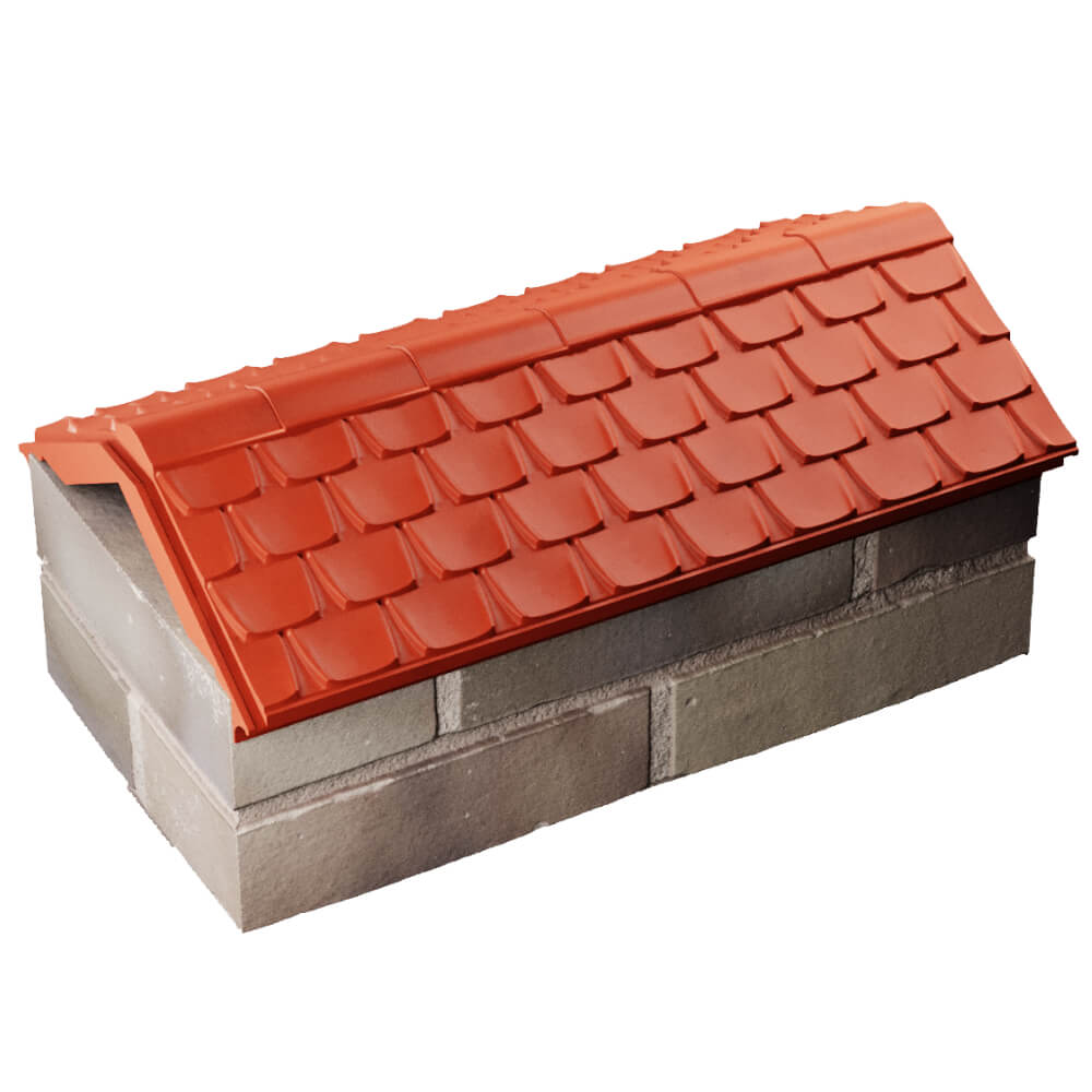 Парапет Zking Эльбрус Красный с посадкой на 1 кирпич (255мм) в Волоколамске фото