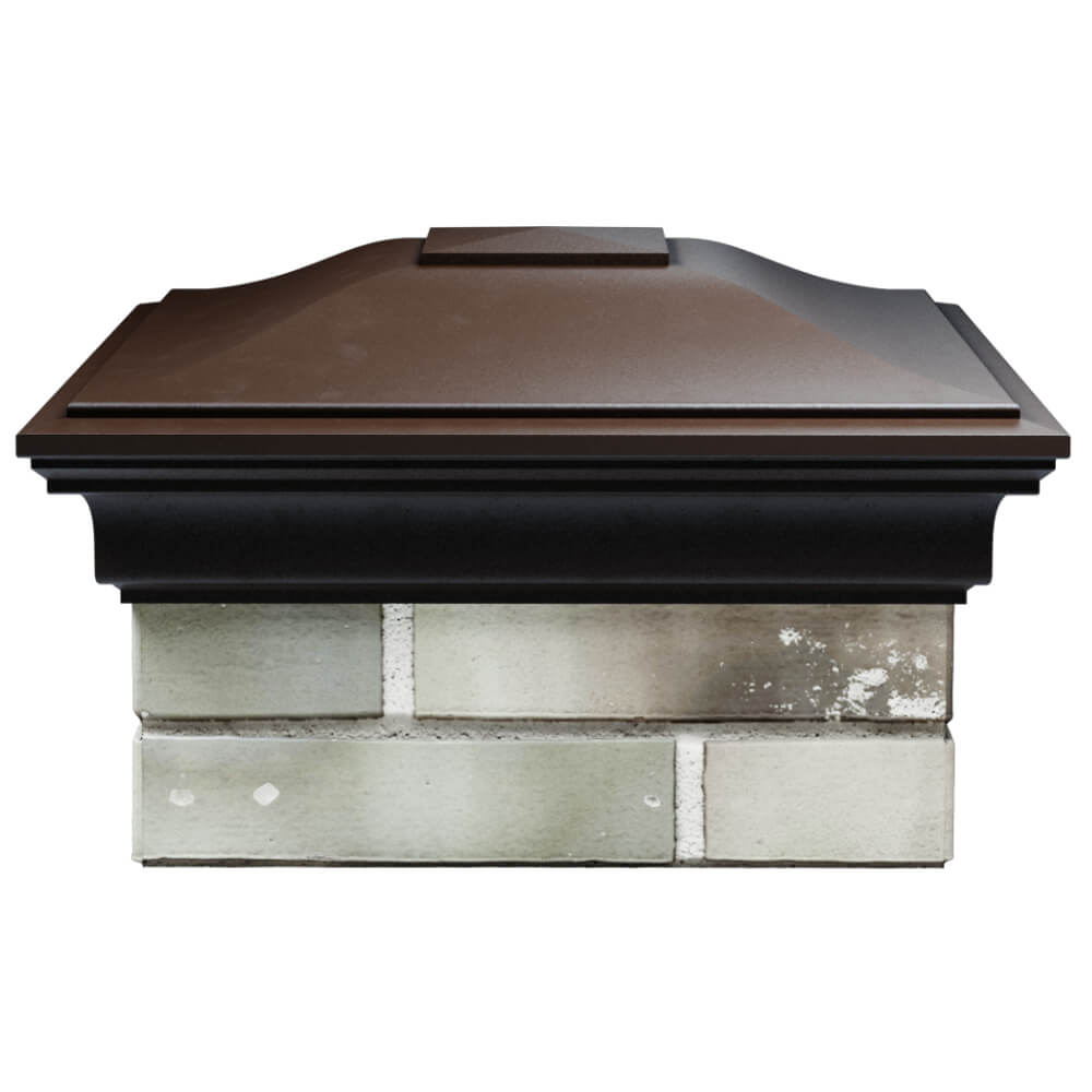 Колпак Zking Монблан Коричневый на столб 1.5х1.5 кирпича (385х385мм) Волоколамск фото