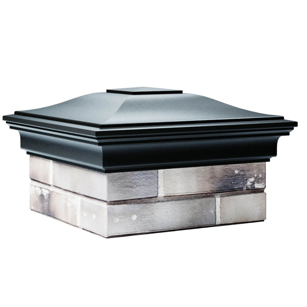 Колпак Zking Монблан Черный на столб 1.5х1.5 кирпича (385х385мм) в Волоколамске фото