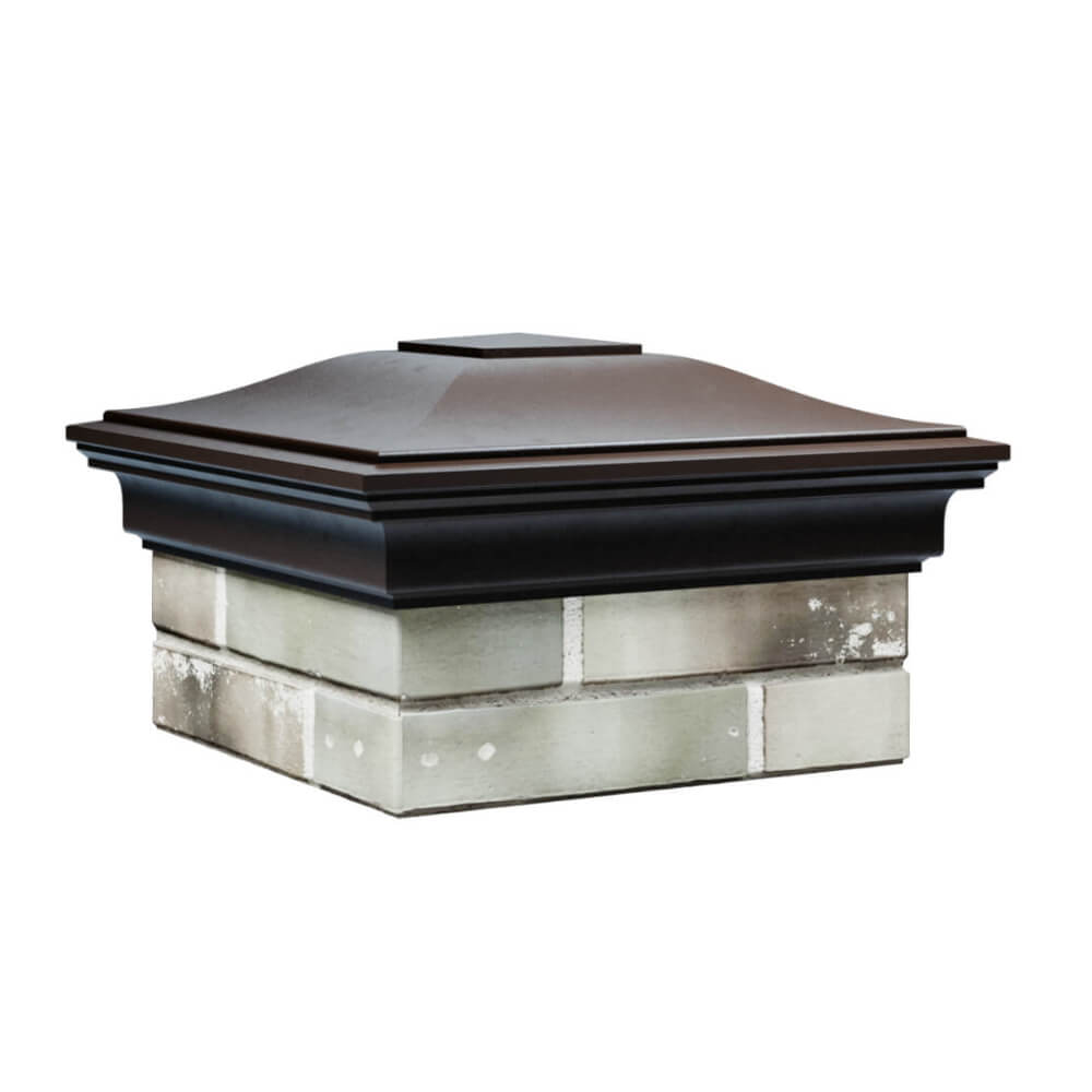 Колпак Zking Монблан Коричневый на столб 1.5х1.5 еврокирпича 0.7НФ (355х355мм) в Волоколамске фото