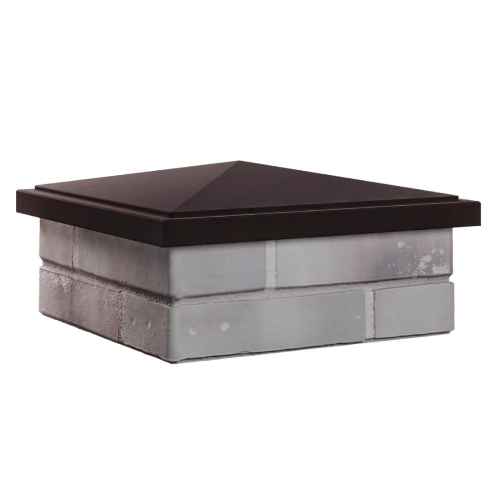 Колпак Zking БонаМоно Коричневый на столб 1.5х1.5 кирпича (385х385, 400х400мм) в Волоколамске фото