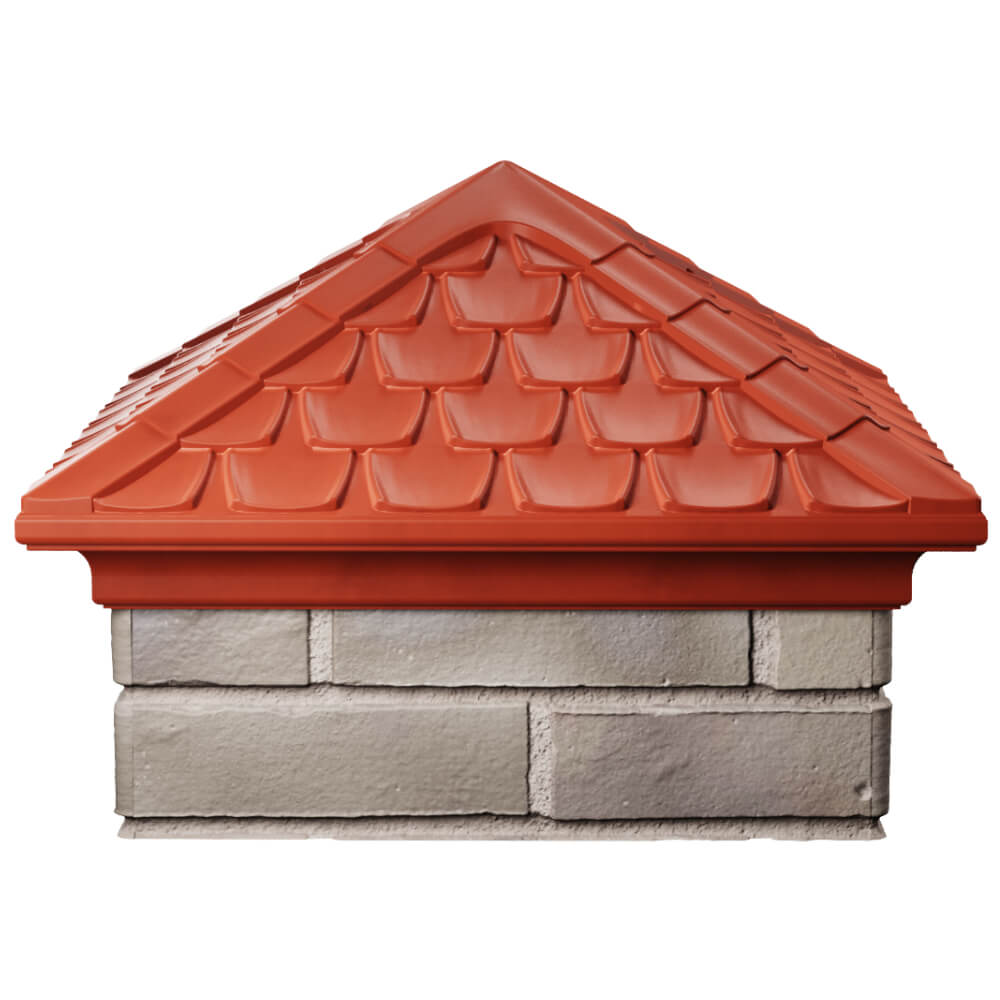 Колпак Zking Эльбрус Красный на столб 1.5х1.5 кирпича (385х385мм) Волоколамск фото