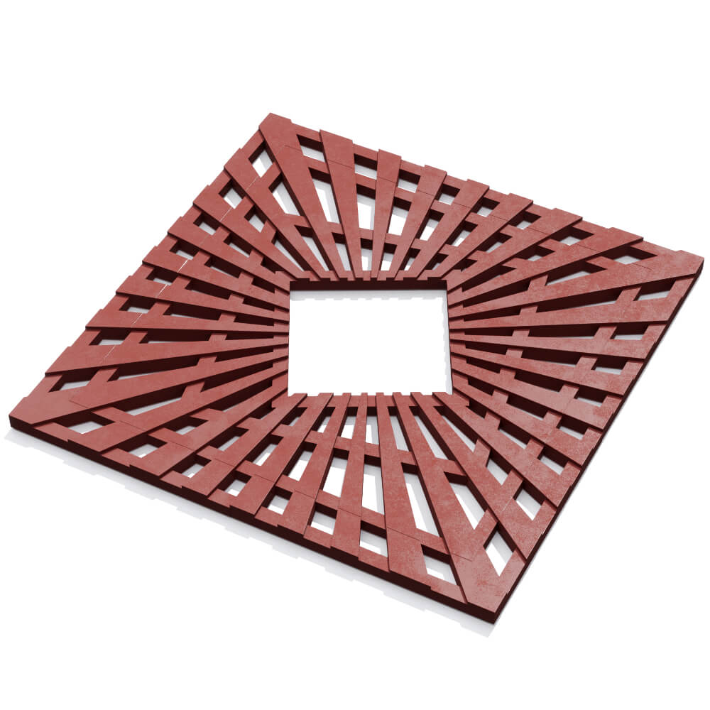 Приствольная решетка для дерева ZKING ATMOSPHERE 1.2х1.2м Красная в Волоколамске фото