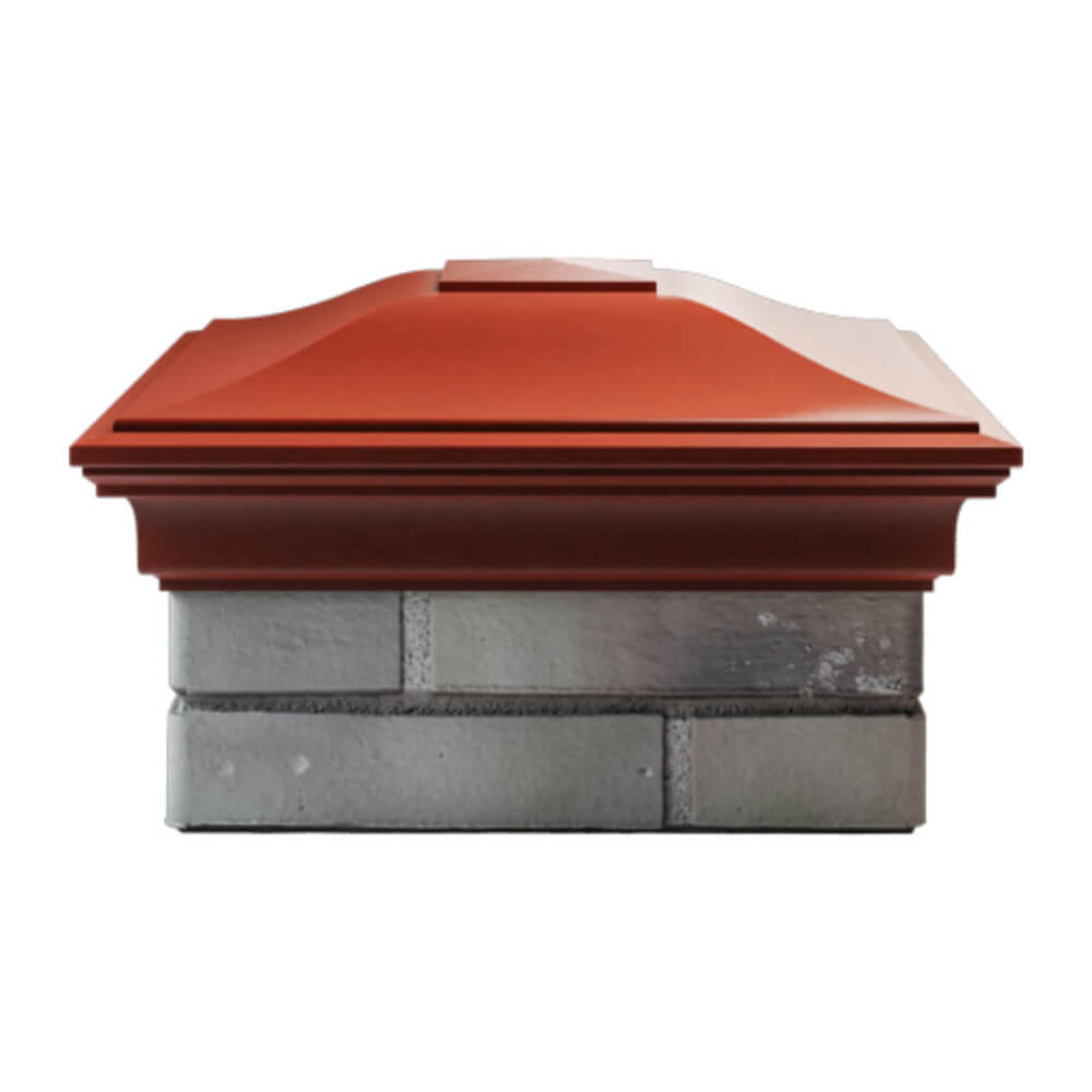 Колпак Zking Монблан Красный на столб 1.5х1.5 еврокирпича 0.7НФ (355х355мм) Волоколамск фото