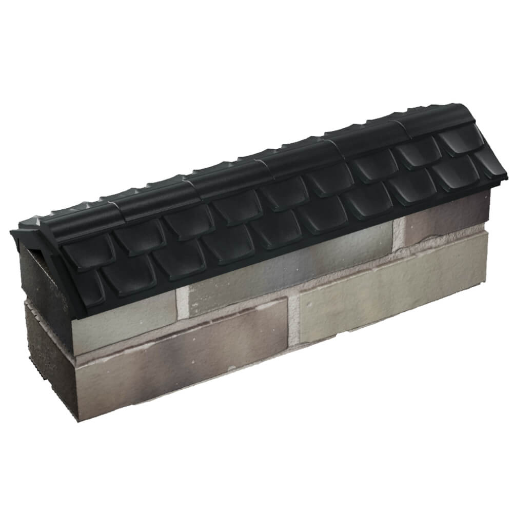 Парапет Zking Эльбрус Черный с посадкой на 0.5 кирпича (130мм) в Волоколамске фото