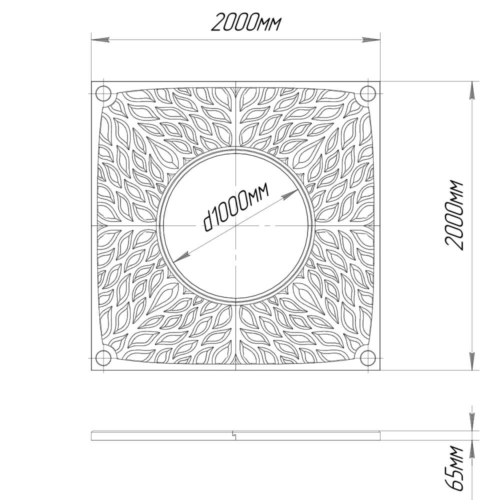 Приствольная решетка для дерева ZKING CRUST 2х2м Черная в Волоколамске фото